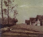 Isaac Levitan Village by Moonlight oil painting